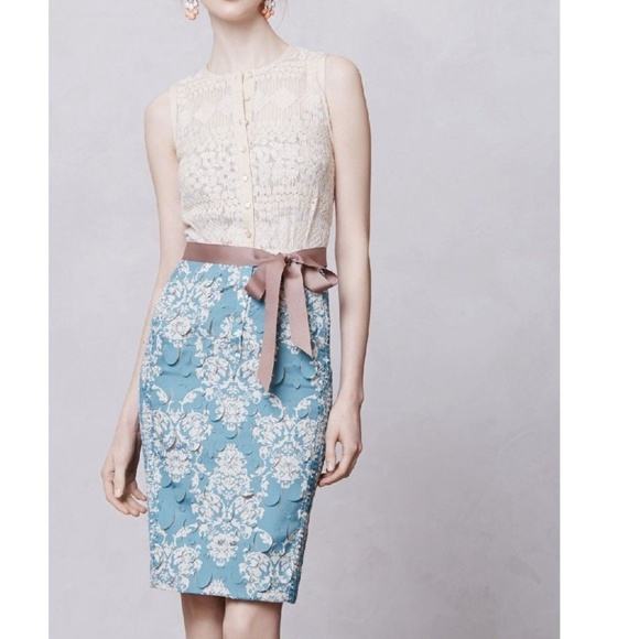 Byron Lars Dresses & Skirts - Anthropologie Lasercut Fleur-De-Lys Sheath Dress